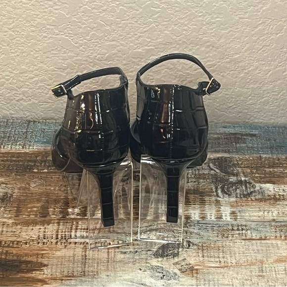 Anne Klein Black Heels with Ankle Strap - Picture 4 of 4